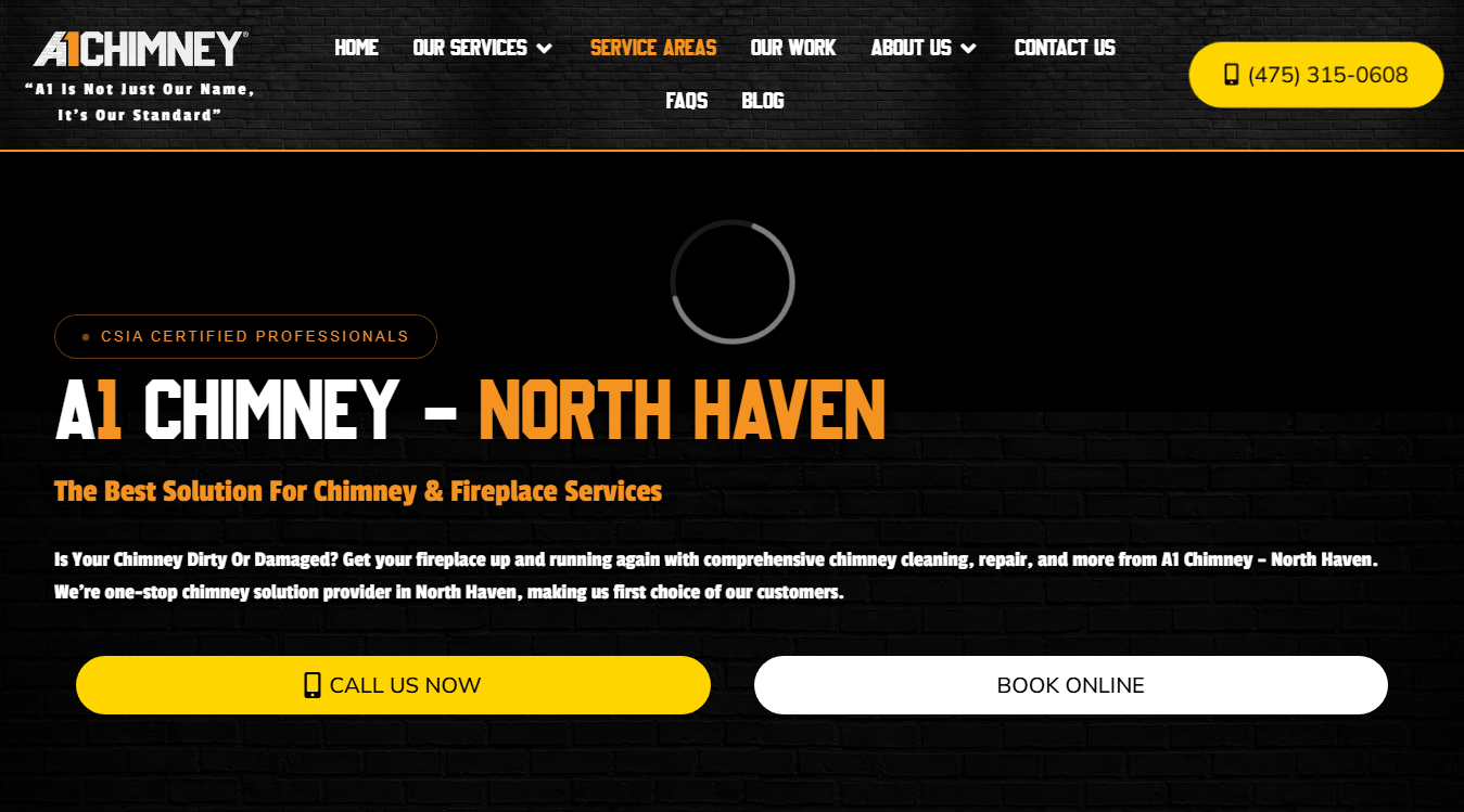 Website screenshot for A1 Chimney