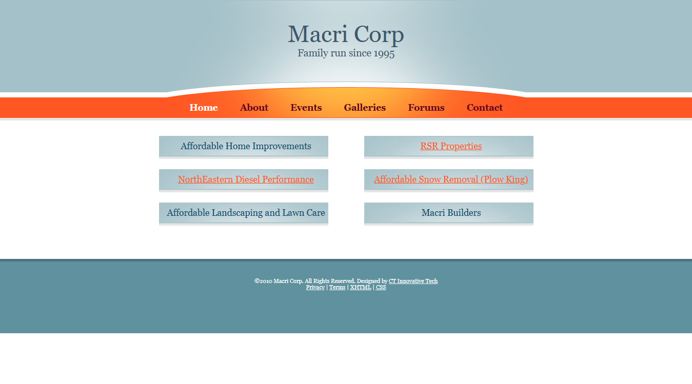 Website screenshot for Affordable Snow Removal and Ice Control