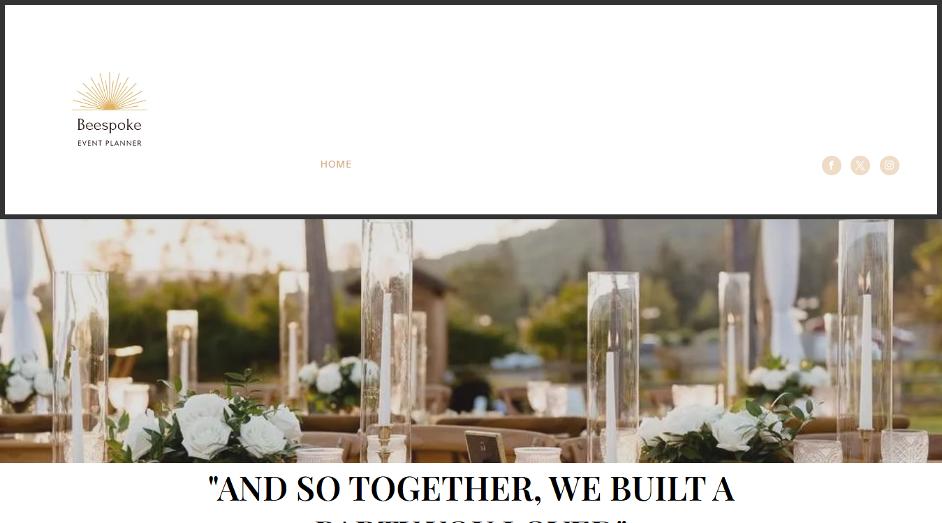 Website screenshot for Beespokeco.com