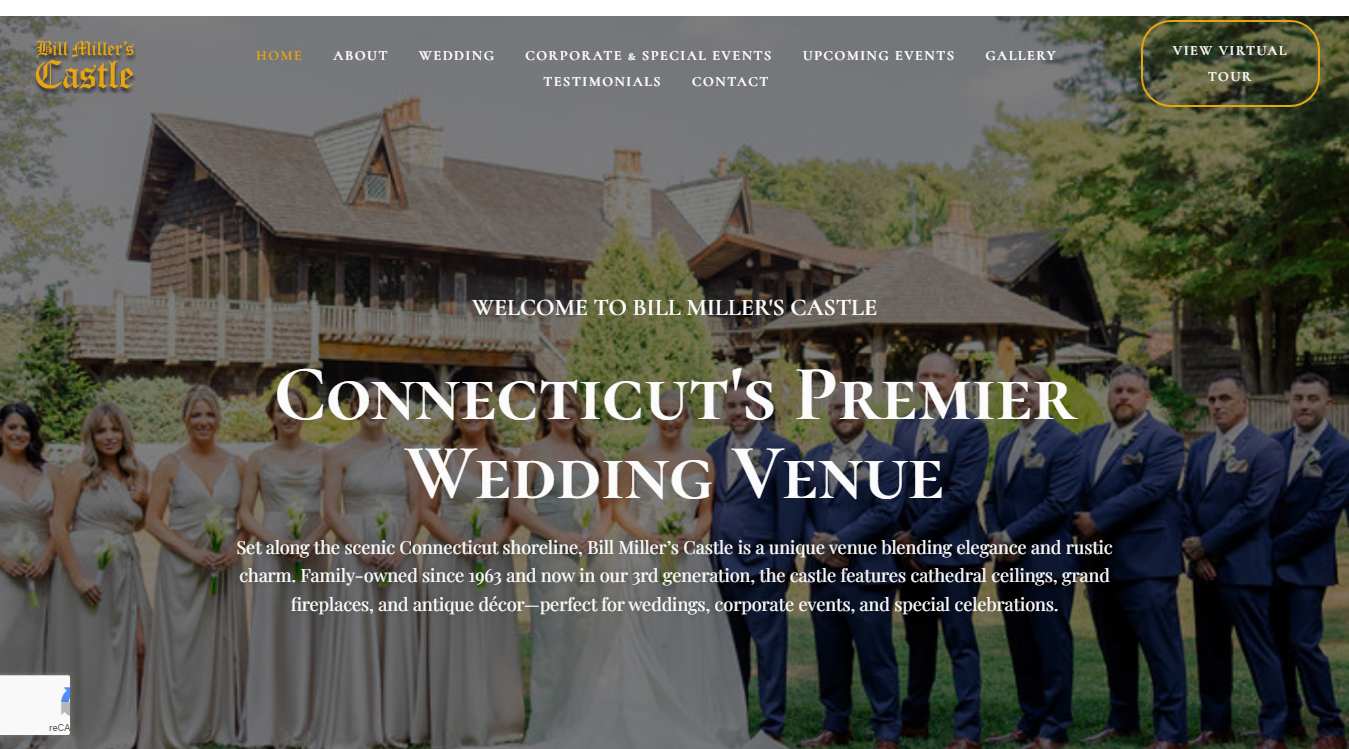 Website screenshot for Bill Miller's Castle