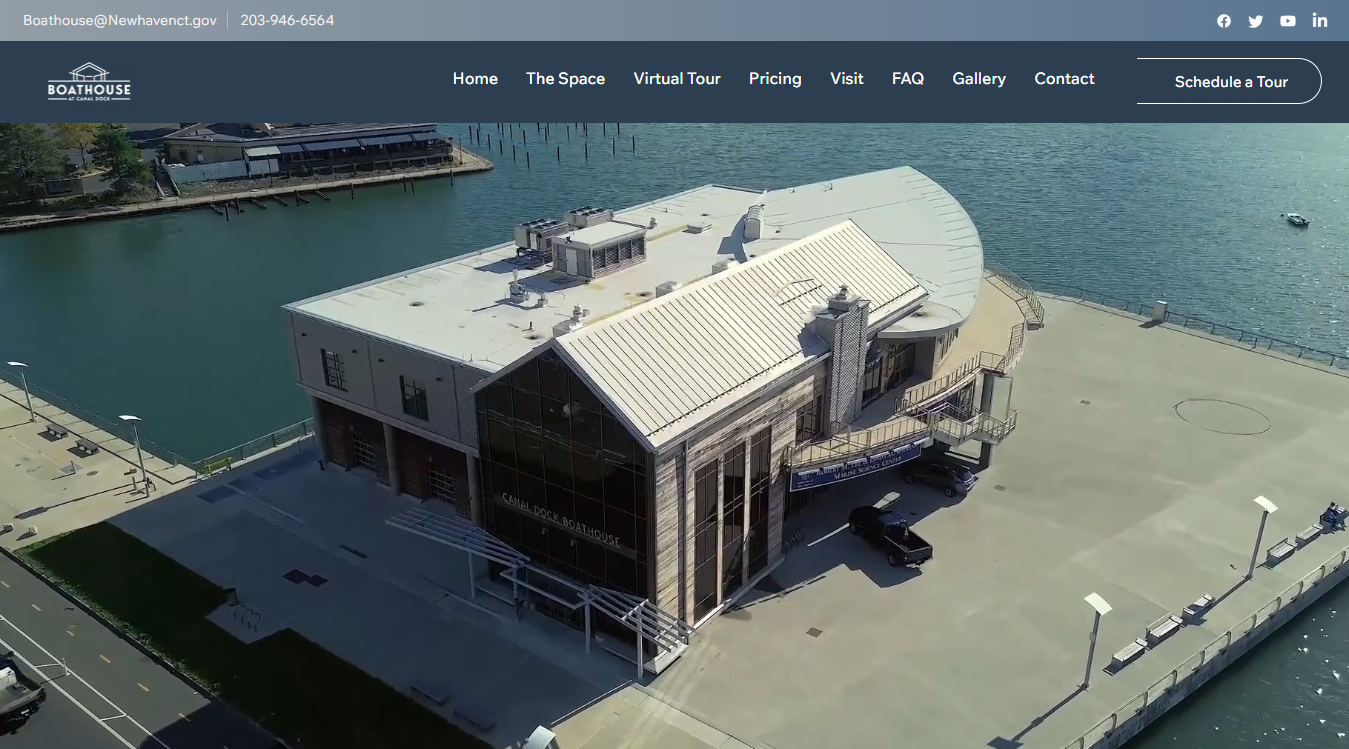 Website screenshot for Canal Dock Boathouse