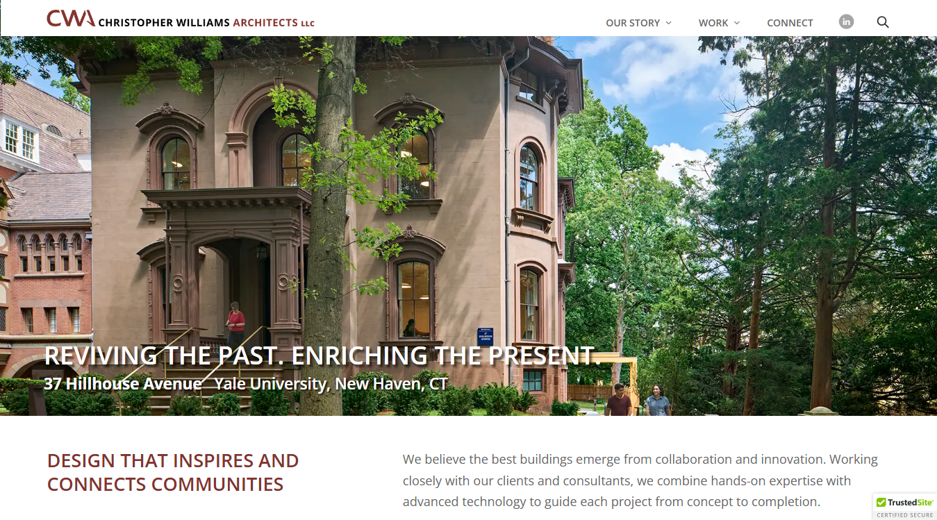 Website screenshot for Christopher Williams Architects, LLC