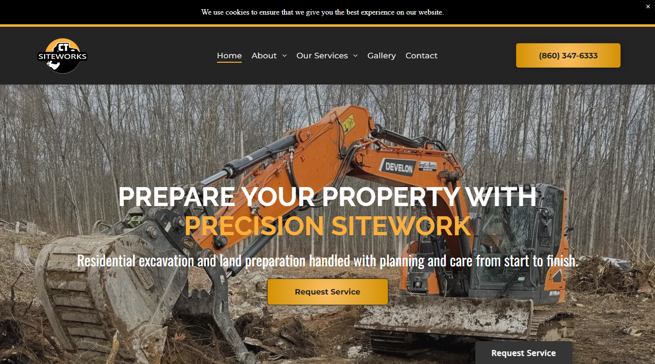 Website screenshot for CT Siteworks