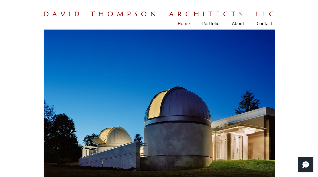 Website screenshot for David Thompson Architects