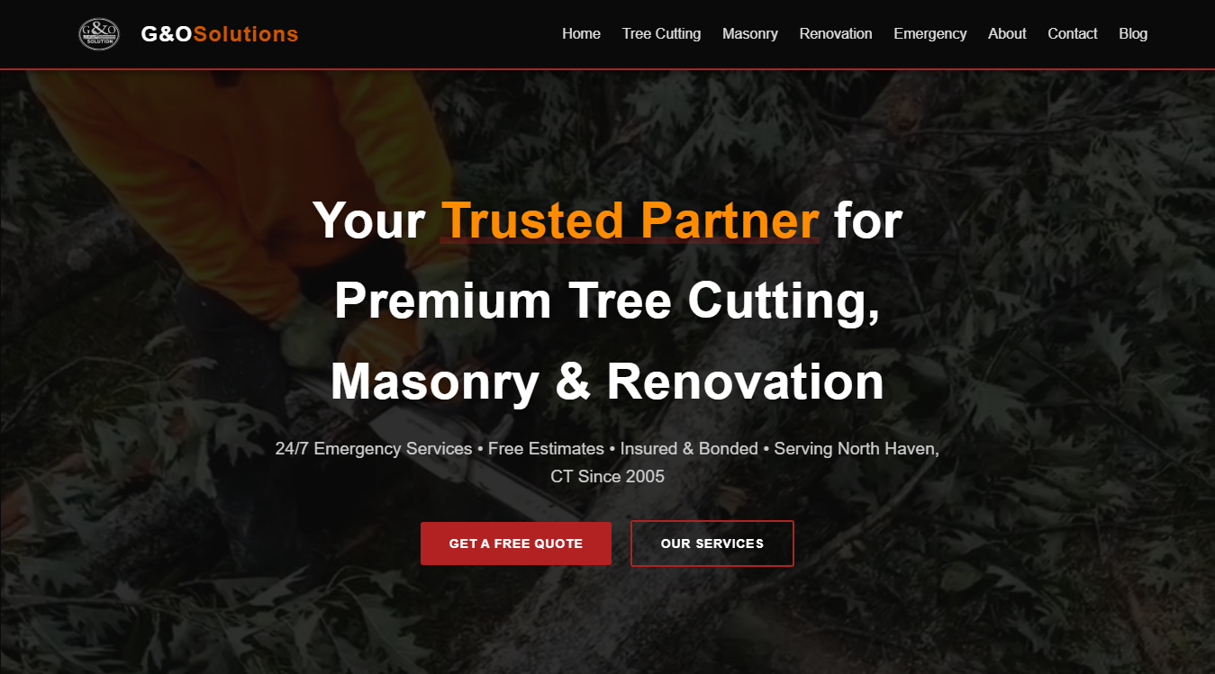 Website screenshot for G&O Solutions LLC