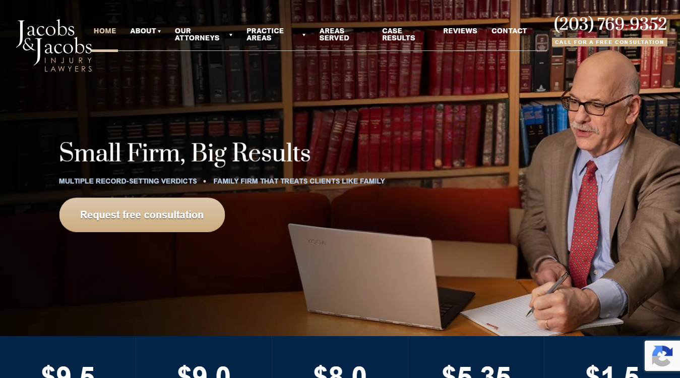 Website screenshot for Jacobs & Jacobs, LLC
