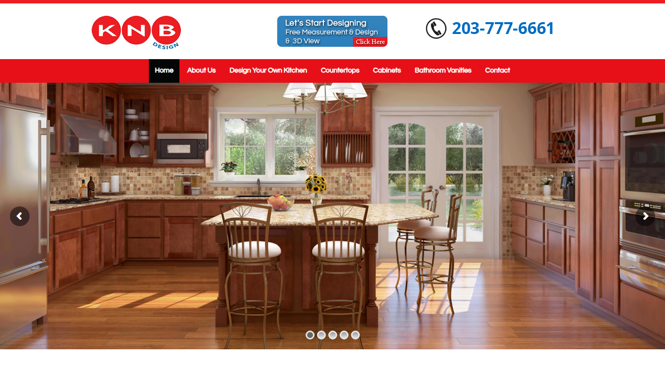 Website screenshot for KNB Design LLC