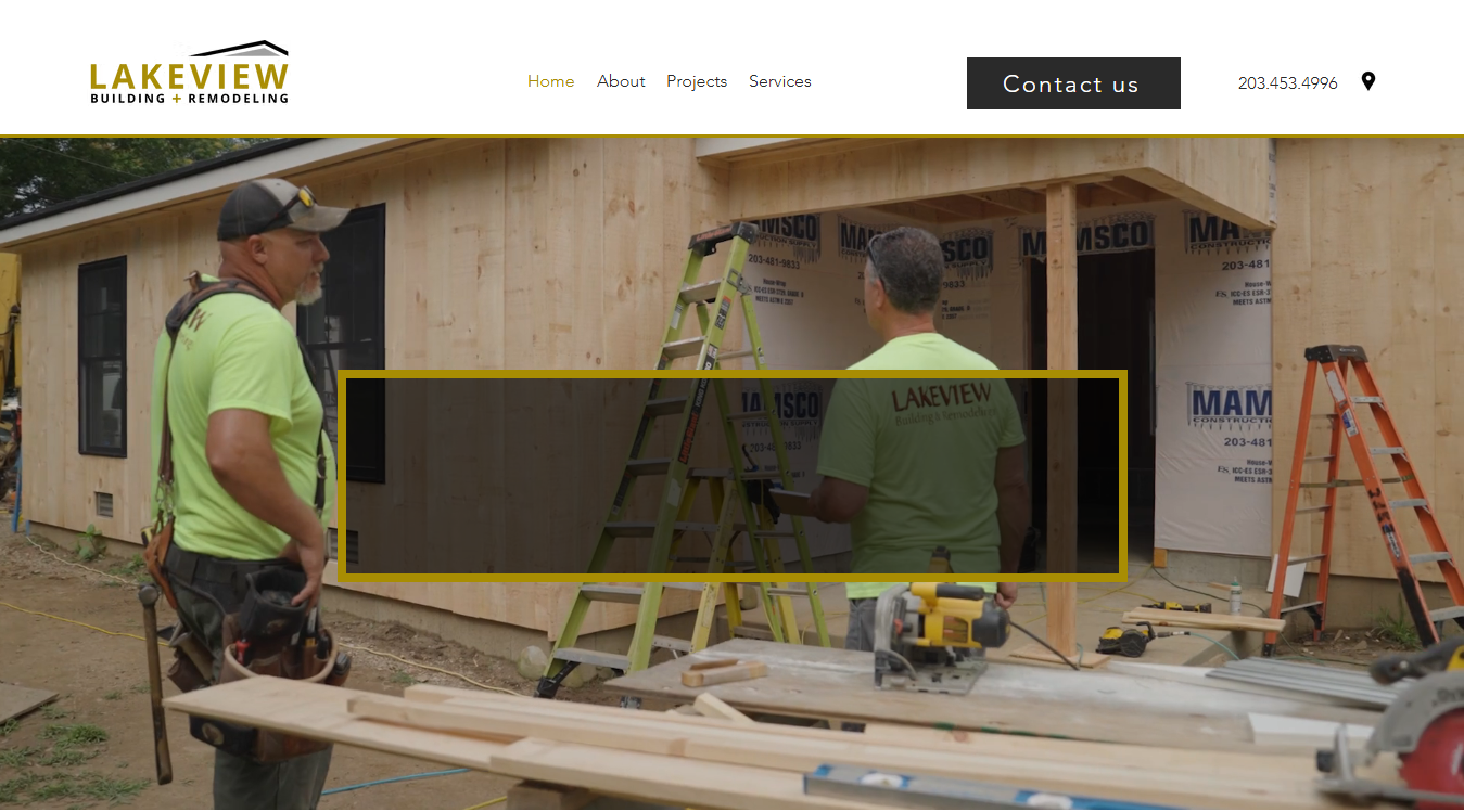 Website screenshot for Lakeview Building & Remodeling LLC