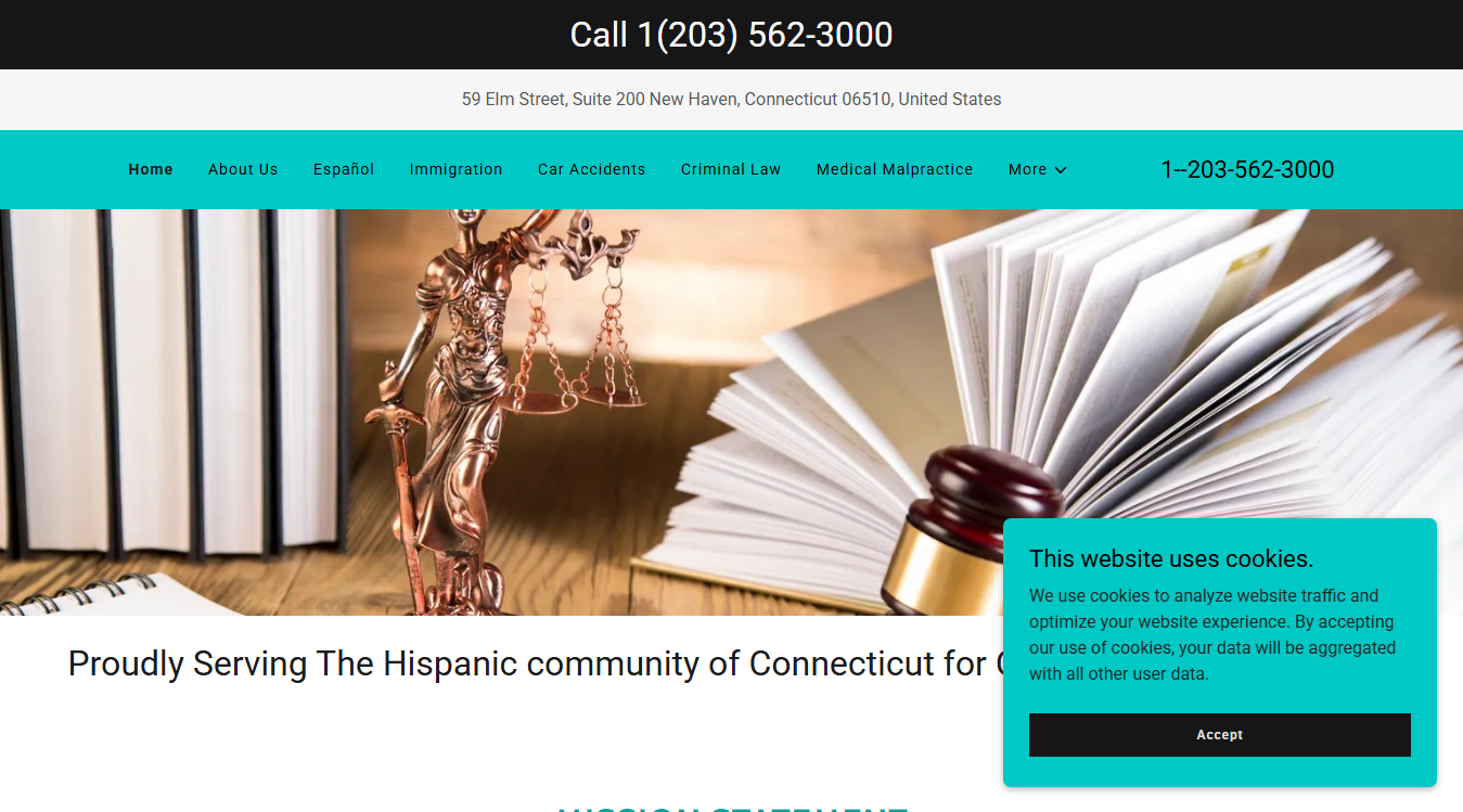 Website screenshot for Law Offices of Carlos E. Candal, LLC