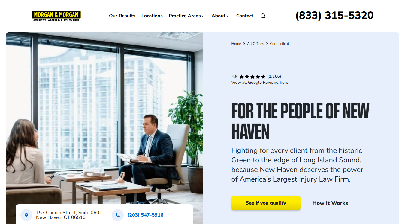 Website screenshot for Morgan & Morgan