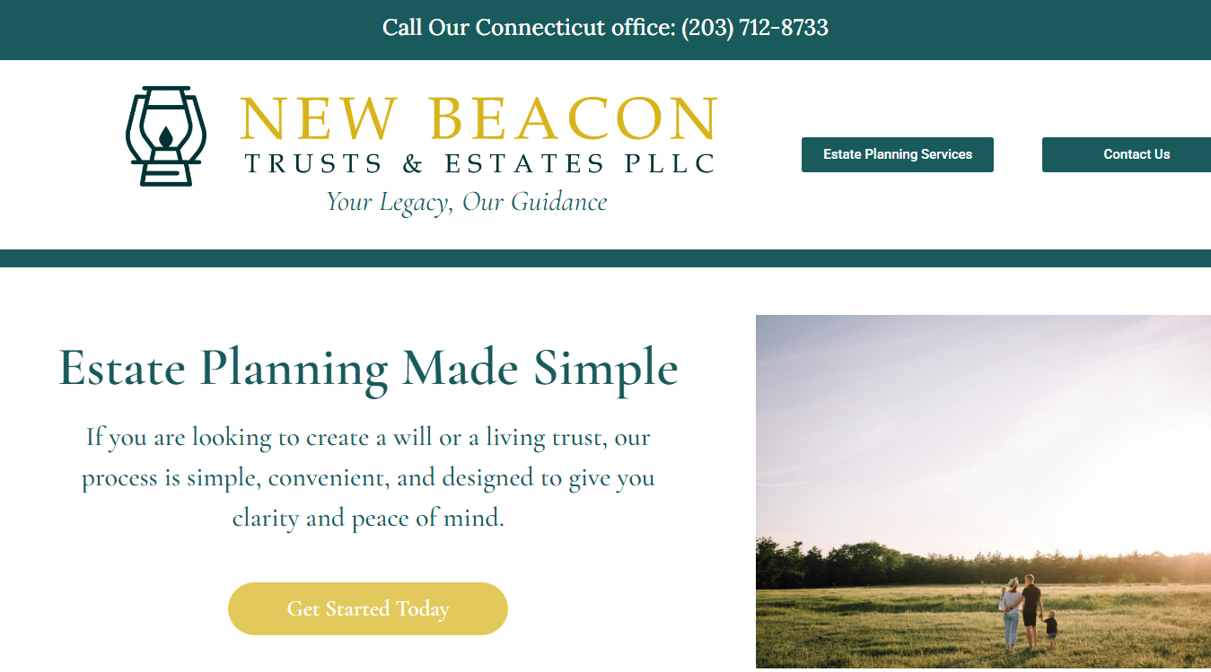 Website screenshot for New Beacon Trusts & Estates PLLC