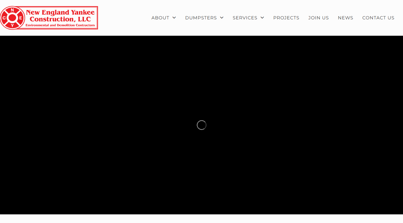 Website screenshot for New England Yankee Construction LLC