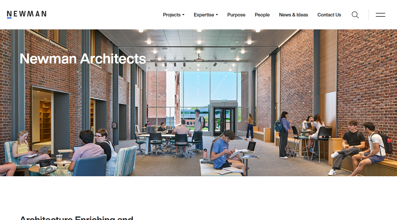 Website screenshot for Newman Architects