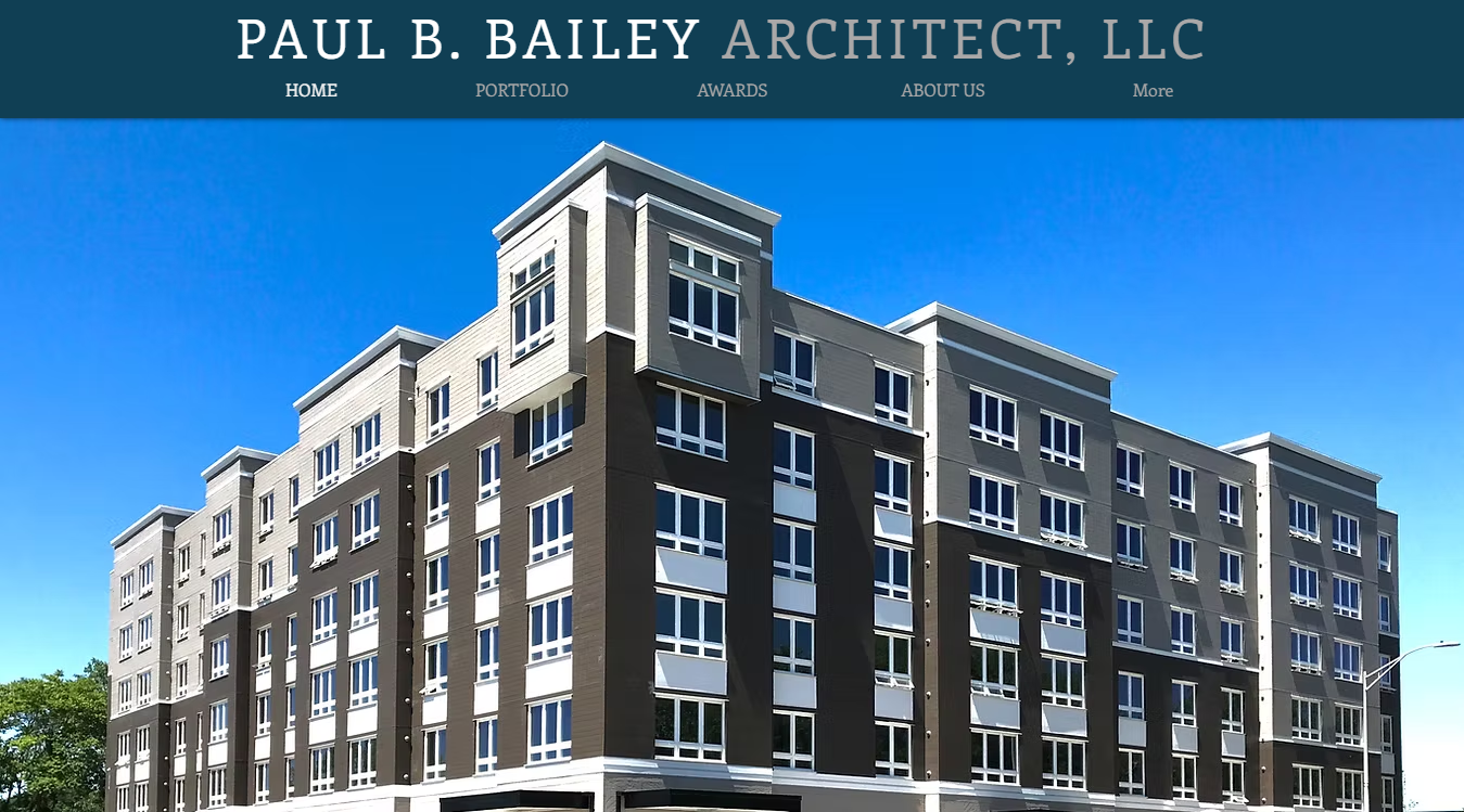 Website screenshot for Paul B Bailey Architect LLC