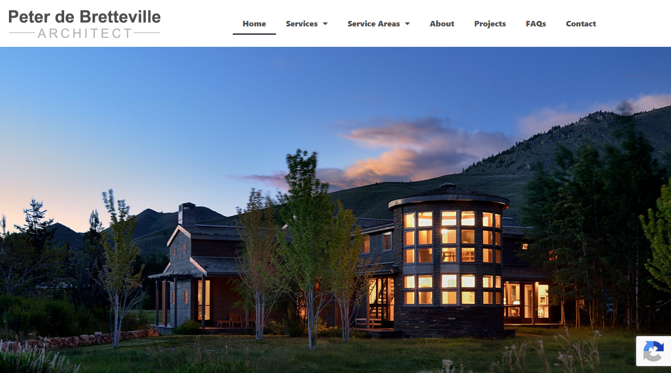 Website screenshot for Peter de Bretteville Architect