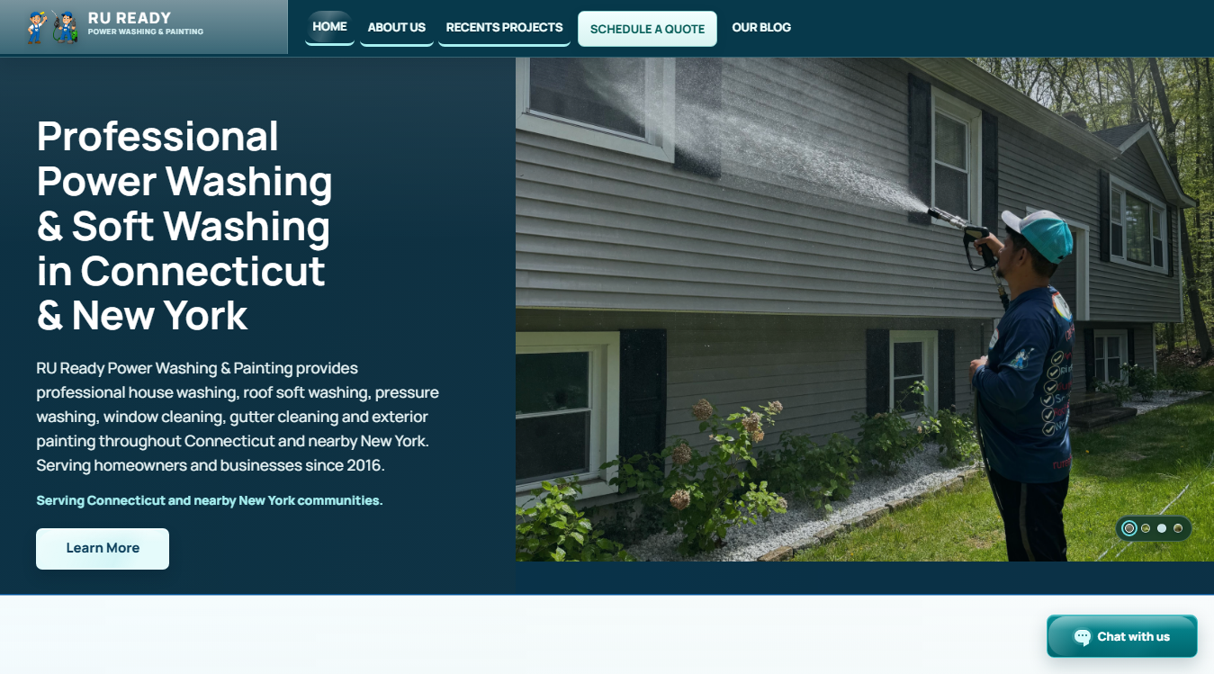 Website screenshot for RU Ready Power Washing & Painting