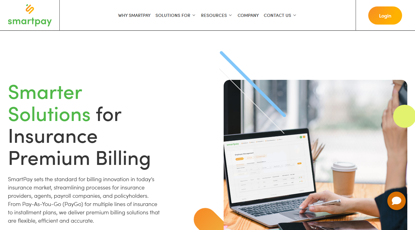 Website screenshot for SmartPay