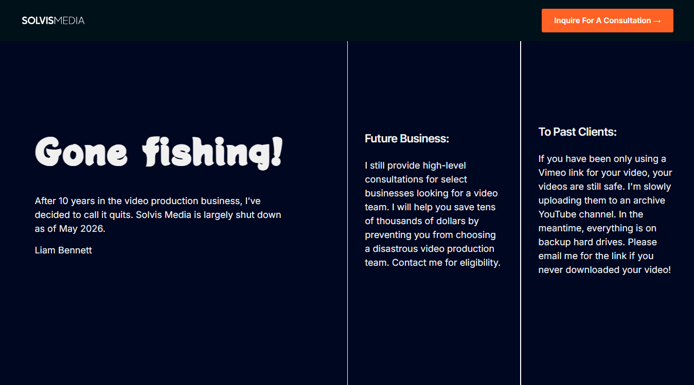 Website screenshot for Solvis Media | Digital Marketing Company | Video, SEO, CRO, Web Design