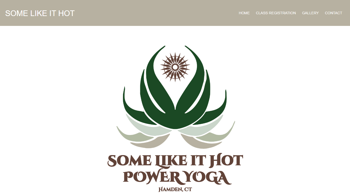 Website screenshot for Some Like It Hot Power Yoga