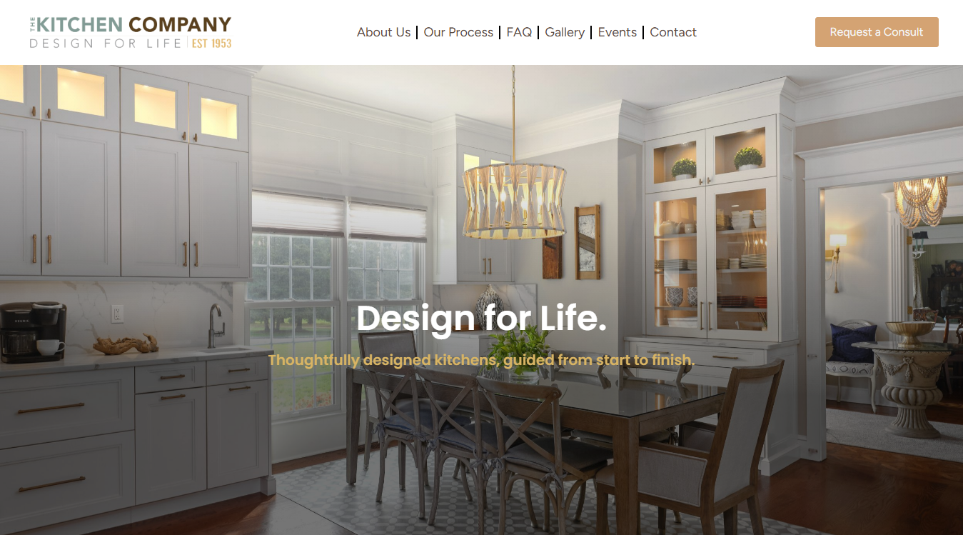 Website screenshot for The Kitchen Company