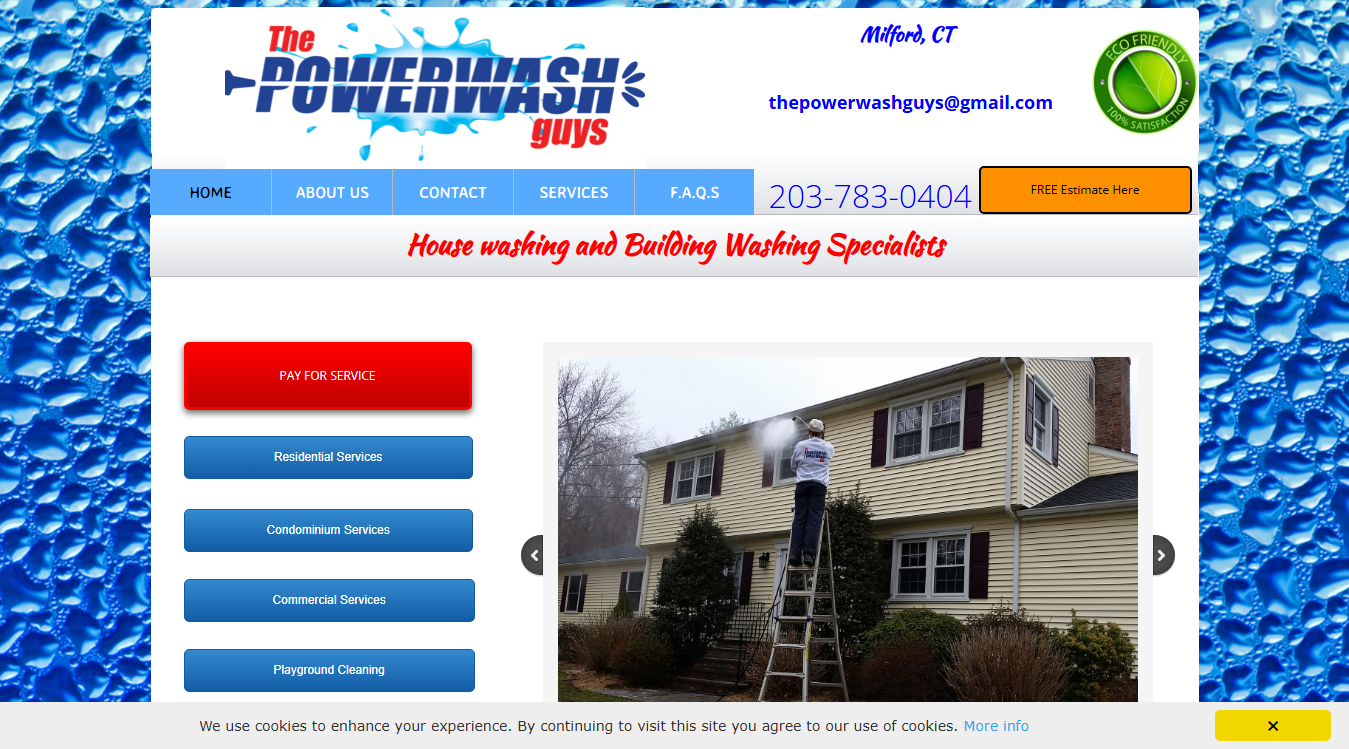 Website screenshot for The Powerwash Guys