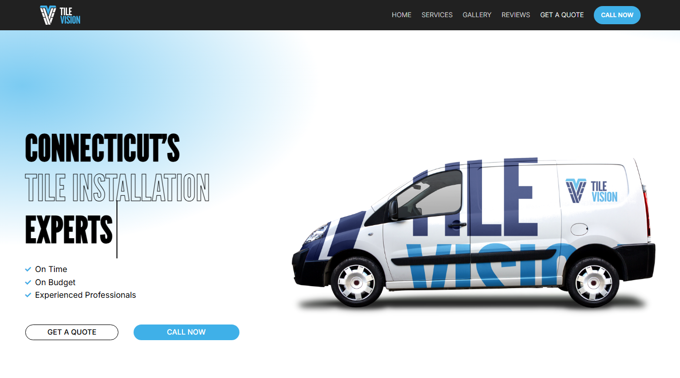 Website screenshot for Tile Vision