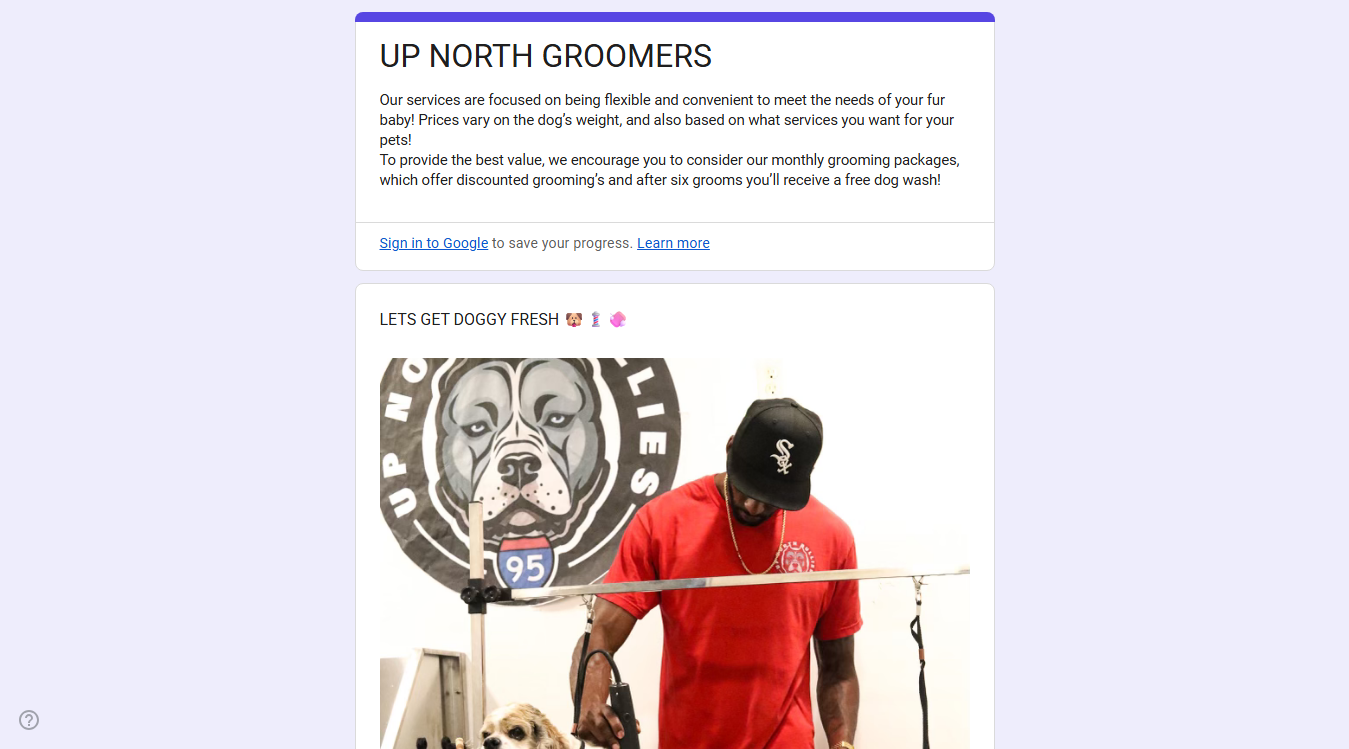 Website screenshot for Upnorthbulliesllc Pet grooming