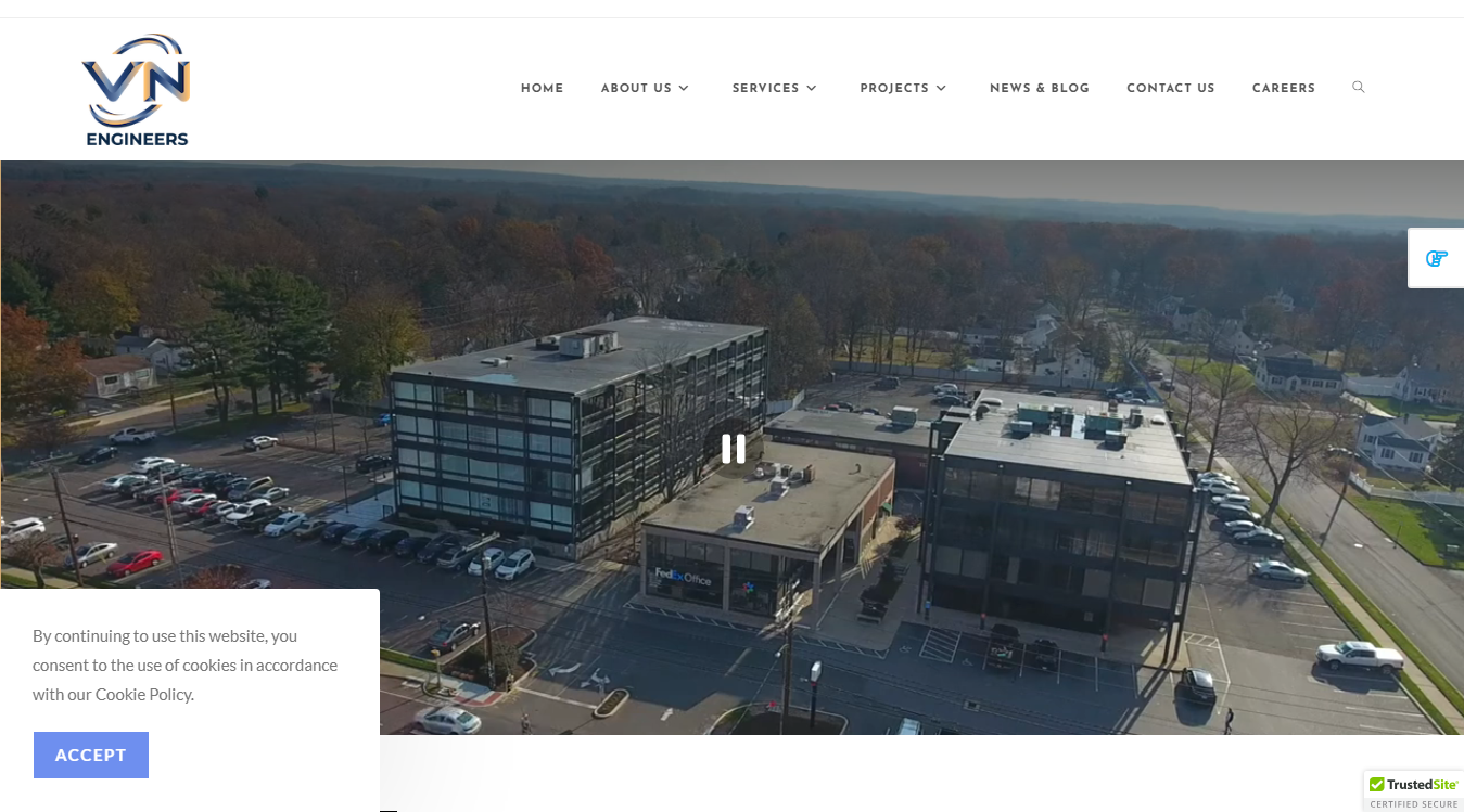 Website screenshot for V N Engineers Inc