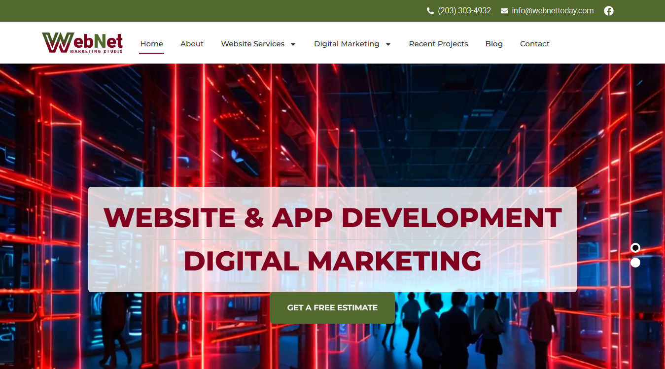Website screenshot for WebNet Marketing Studio