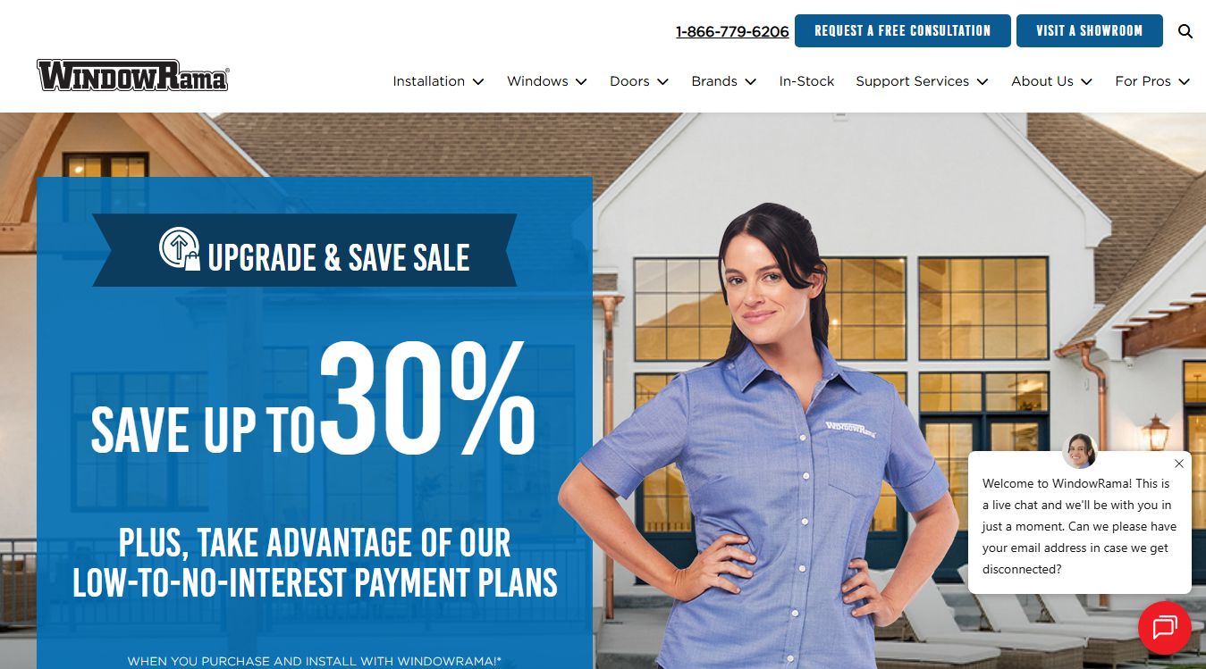 Website screenshot for WindowRama