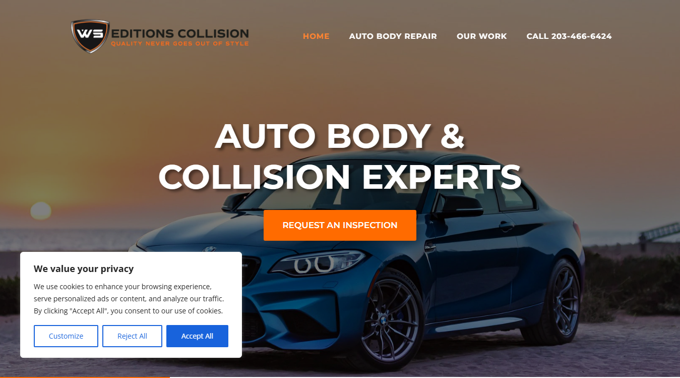 Website screenshot for WS Editions Collision